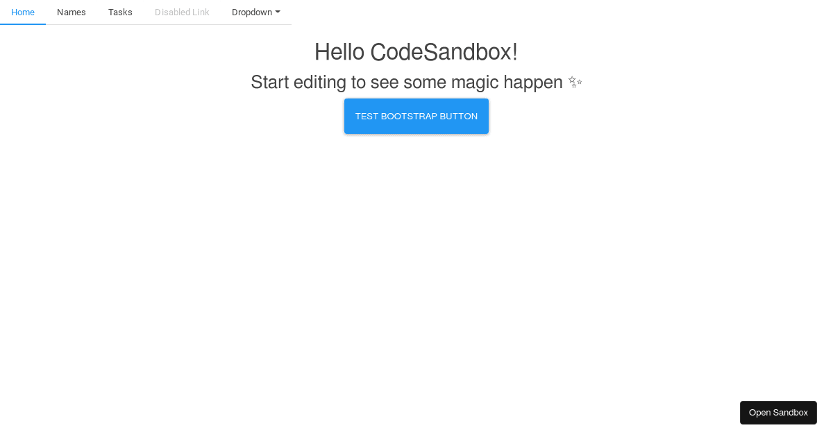 My React playground 1 - Codesandbox