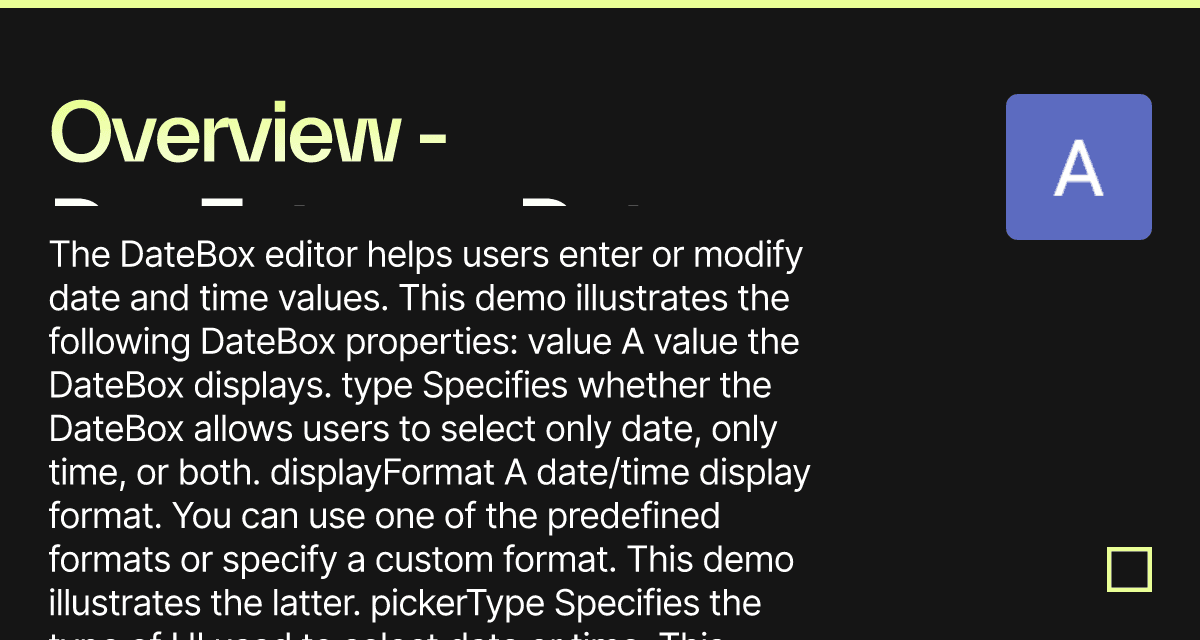 Overview - DevExtreme Date Box (forked) - Codesandbox