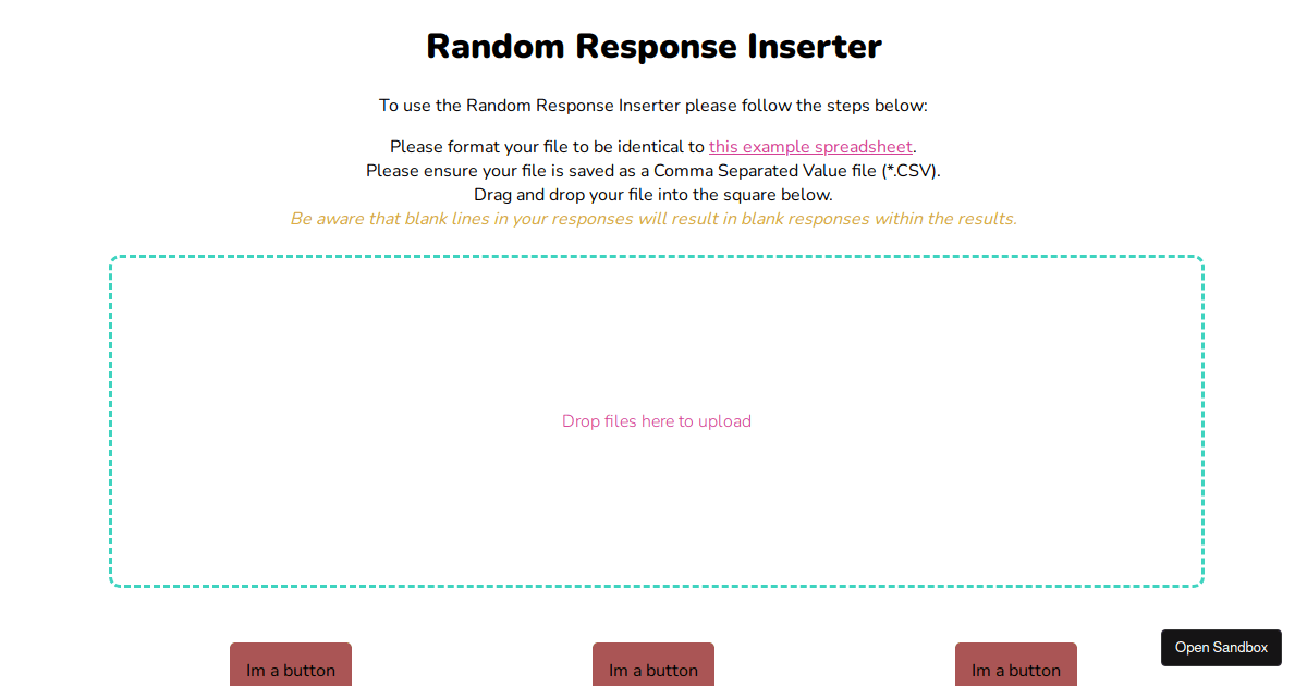 CSV to JSON File Reader - Codesandbox