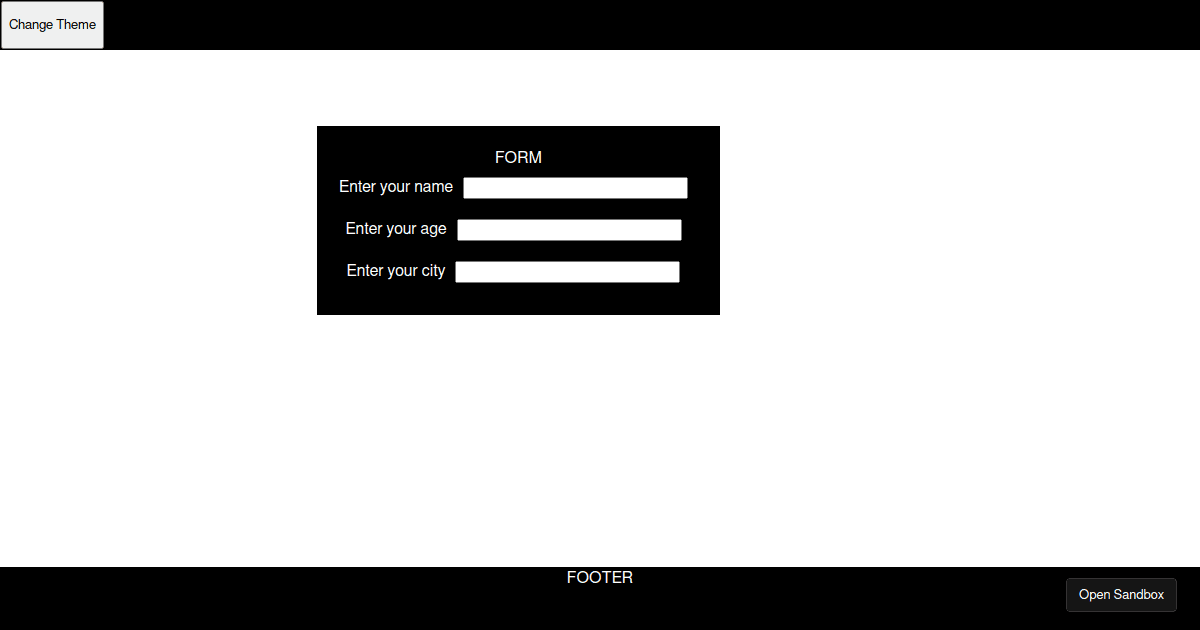 Theme Context - Codesandbox