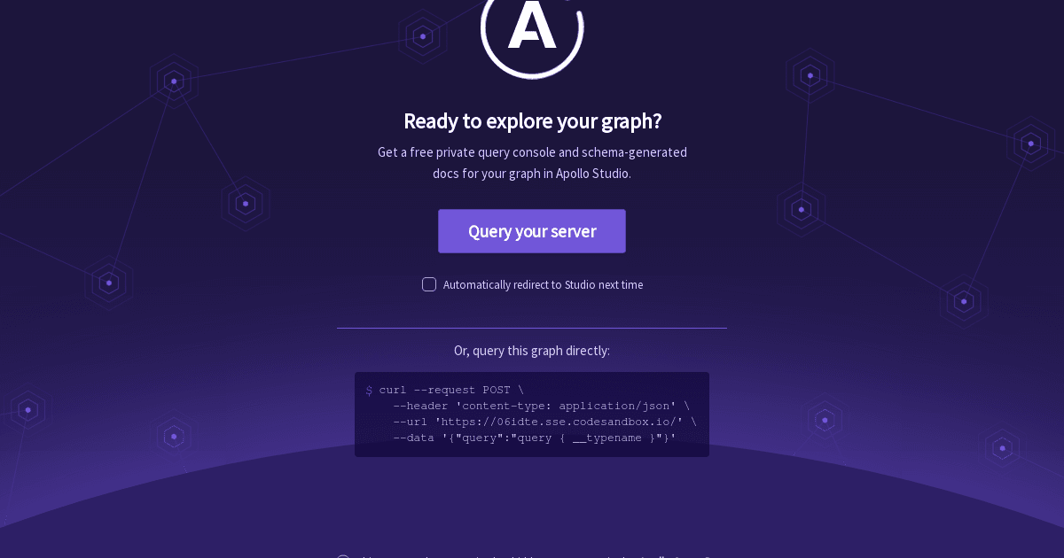 Apollo Server Typescript Codesandbox