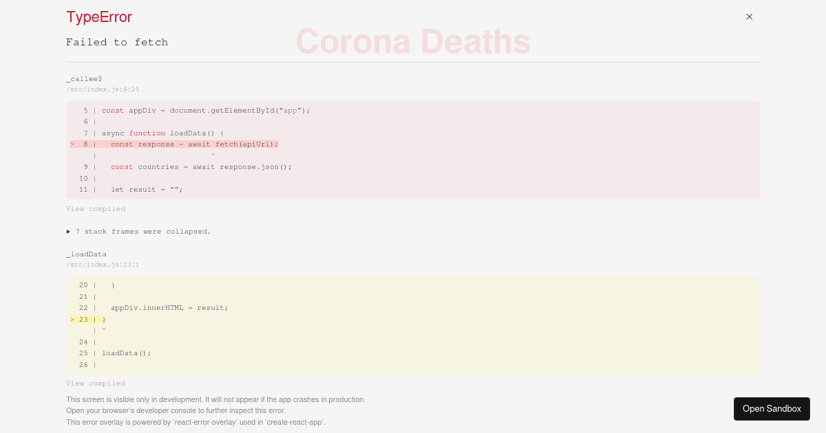 vanilla - Codesandbox