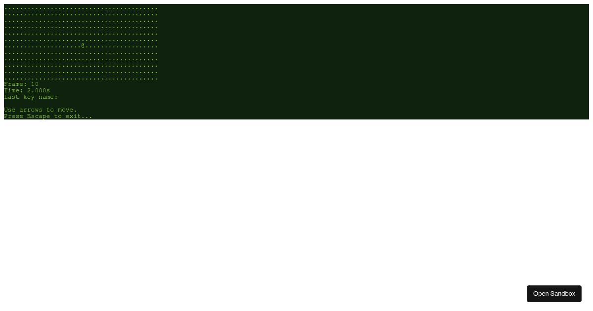 Terminal Game IO - mobile device support - Codesandbox
