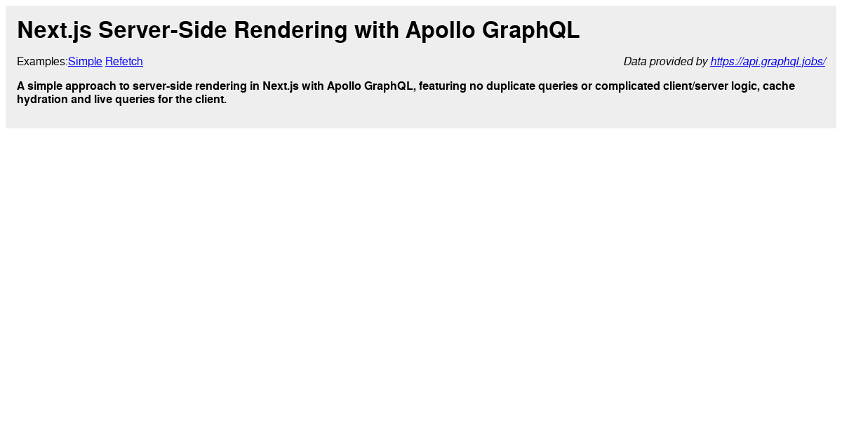 Apollo with getDataFromTree - Codesandbox