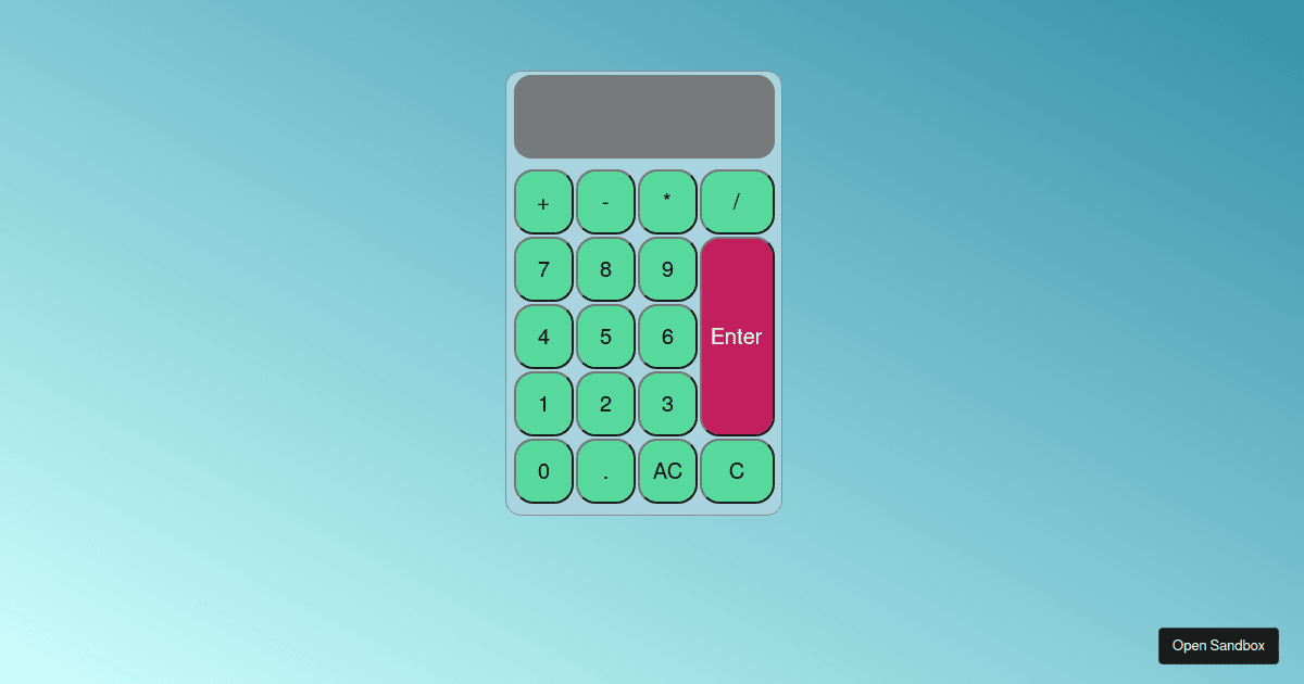 Calculator JS - Codesandbox