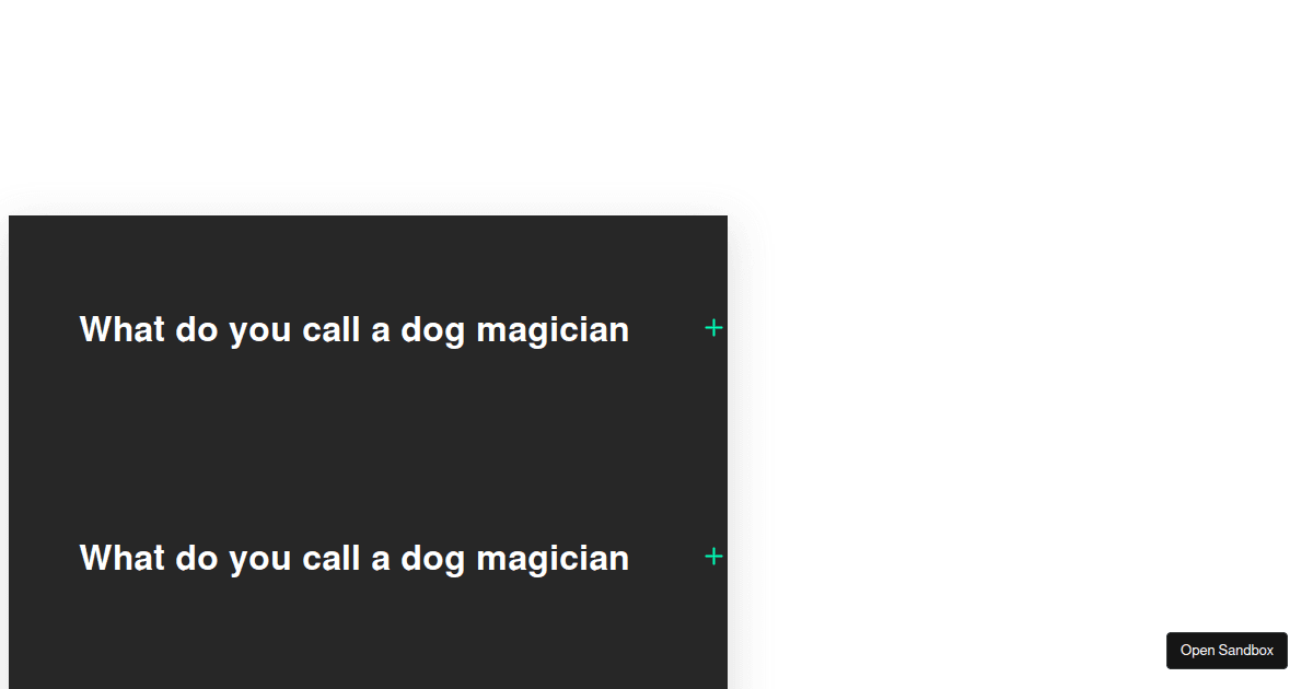 React Accordion - Codesandbox