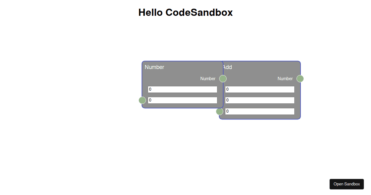 Rete.js React test - Codesandbox