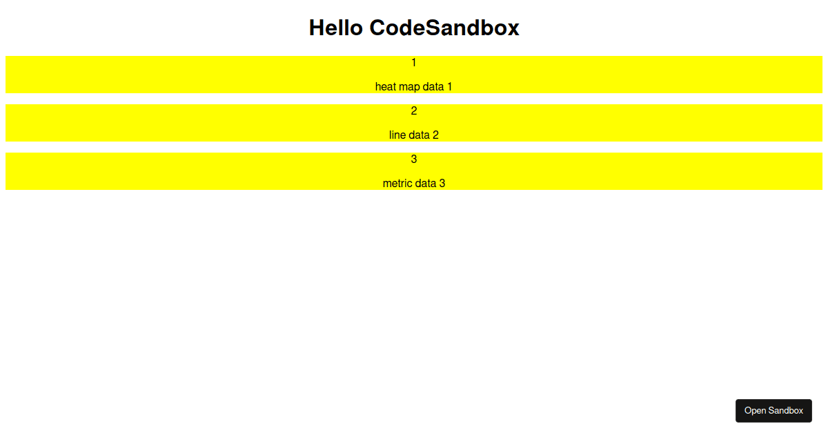 Create component codesandbox