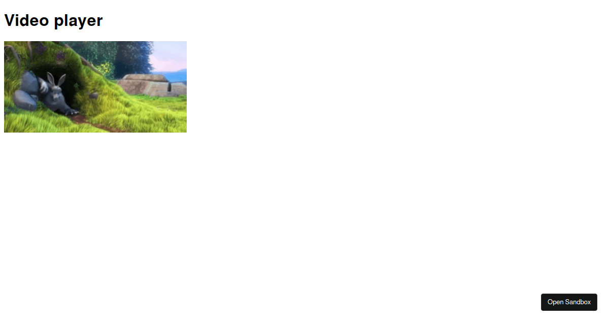 Video Player with Cue Point handler Codesandbox