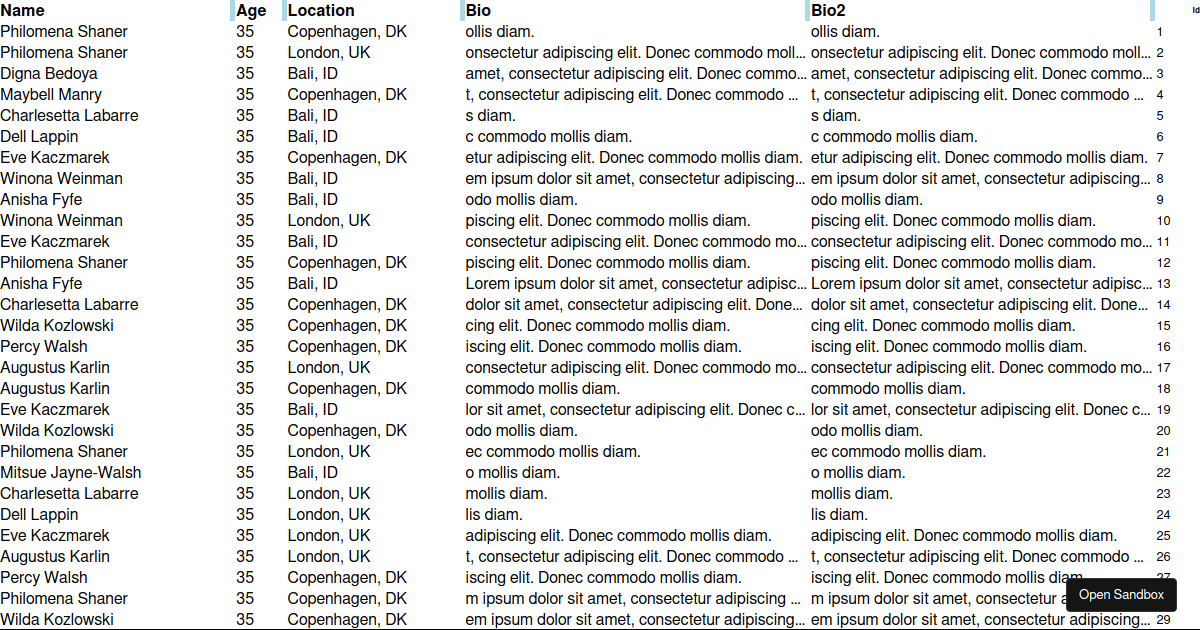 100 Width Table CSS With Resizing Codesandbox   276 