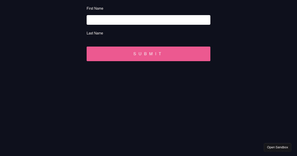 React Hook Form - Composite object validation - Codesandbox