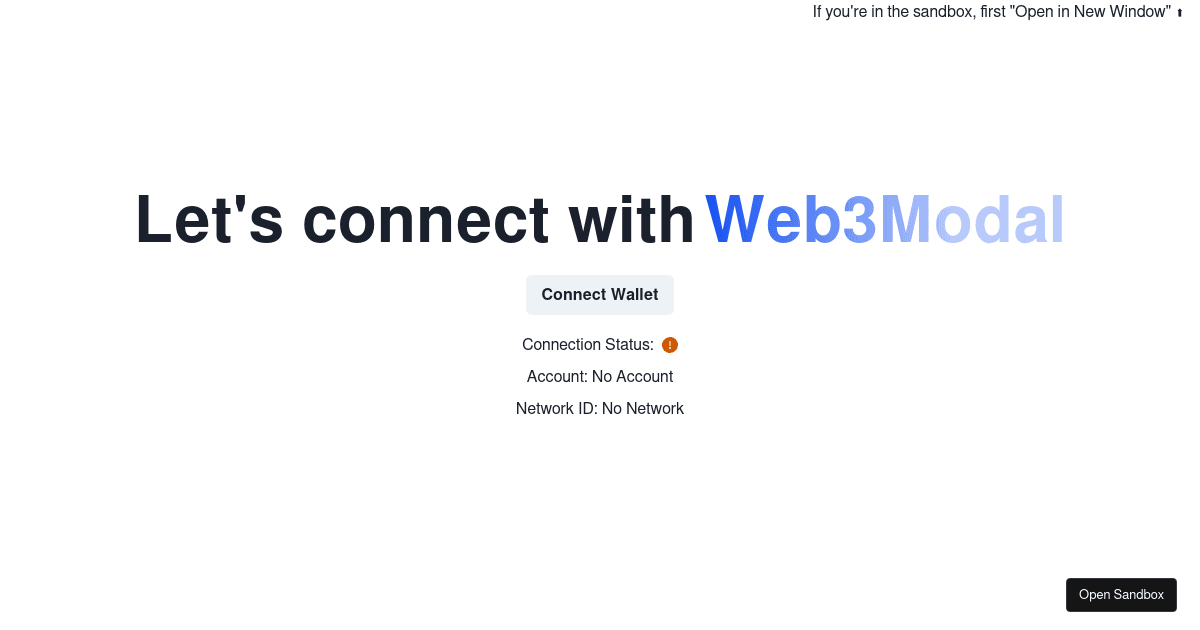 web3modal-demo (forked) - Codesandbox