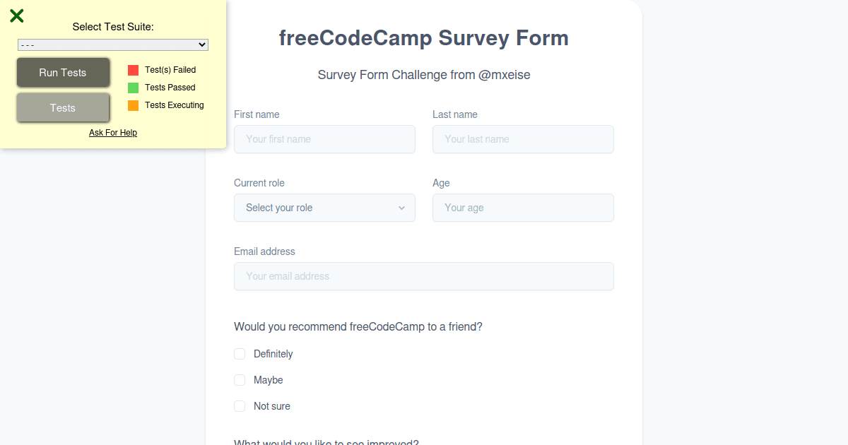 fcc-survey-form - Codesandbox