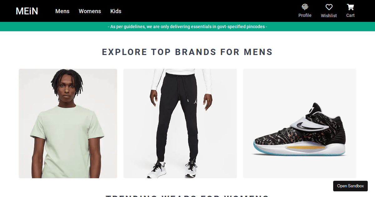 Sydney Spec E-Commerce(forked) - Codesandbox