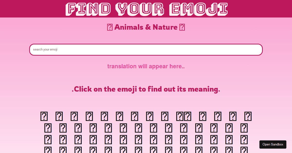 find-emoji-app - Codesandbox