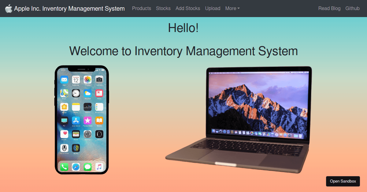 appleinventoryfrontend Codesandbox