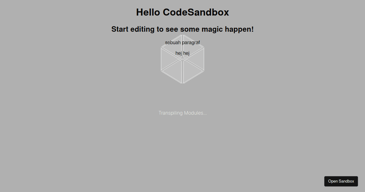 react - Codesandbox