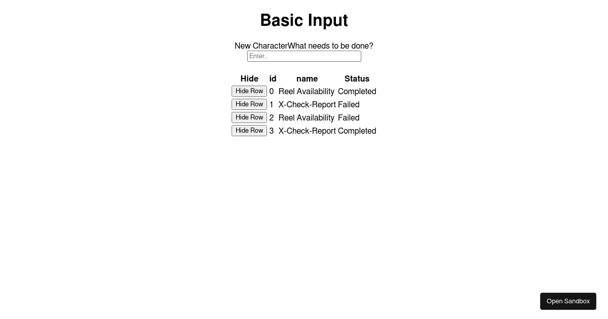 react - Codesandbox