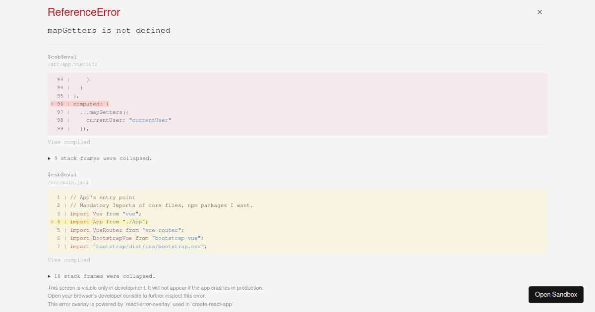 Signup-Update flow - Codesandbox