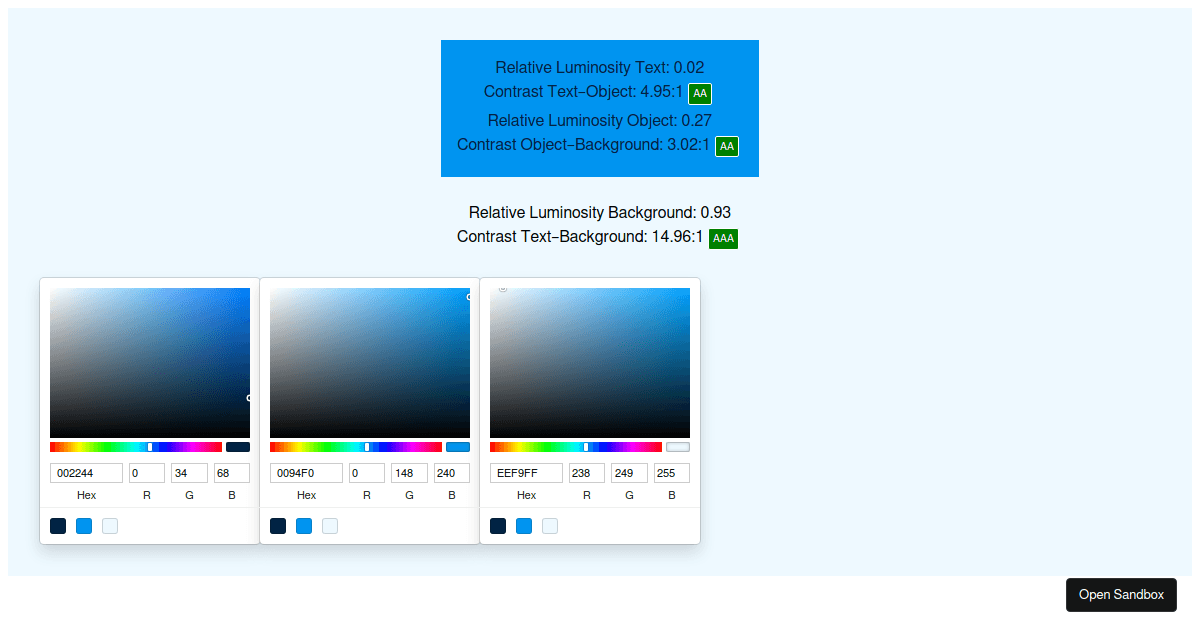 contrast-check-with-relative-luminosity - Codesandbox