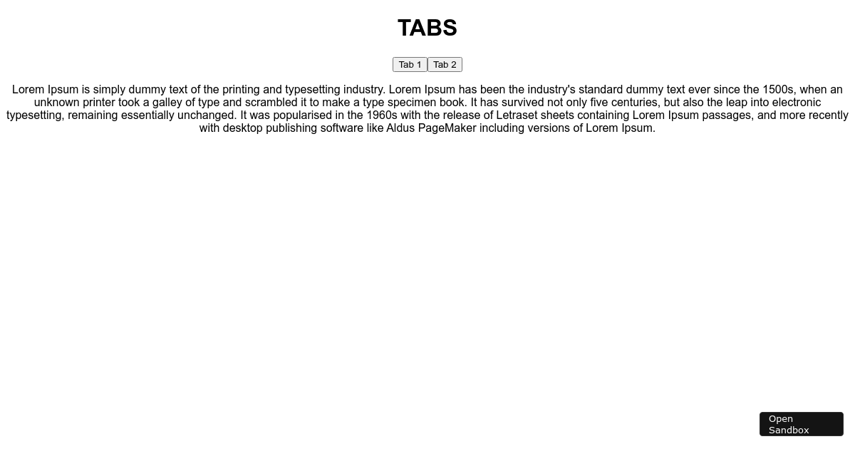 tabs - Codesandbox