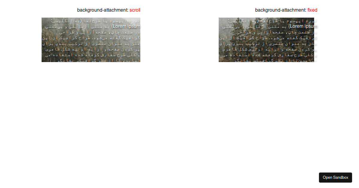 Background Attachment Example background-attachment - Codesandbox