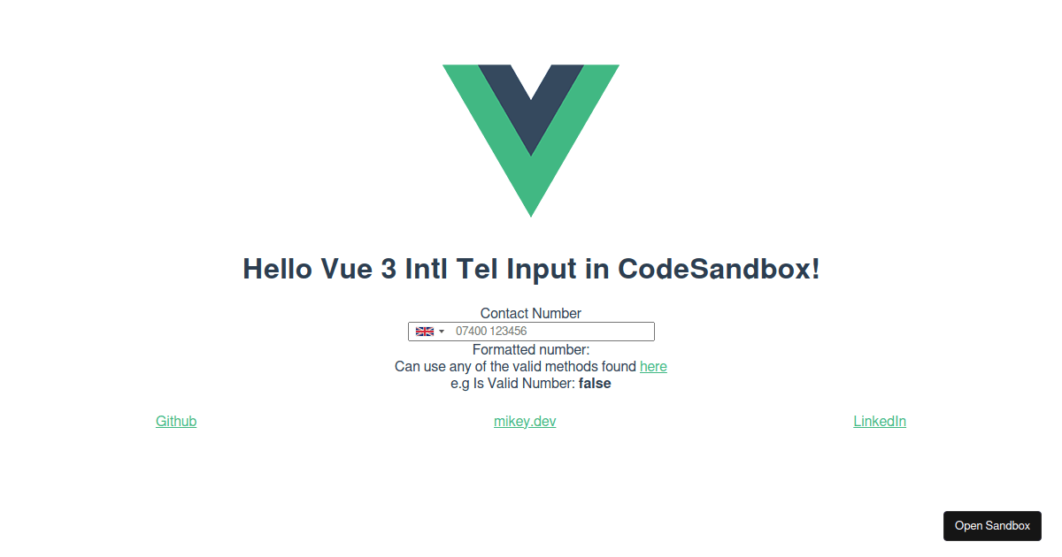 Vue3-Intl-Tel-Input - Codesandbox