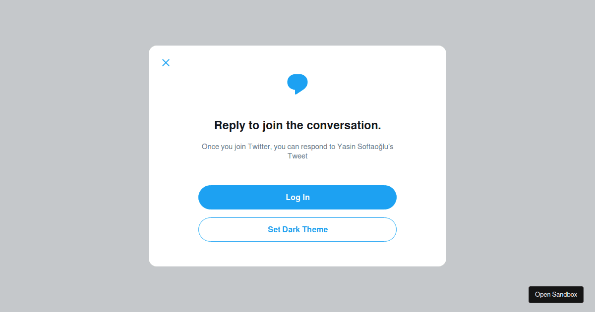 Twitter Modal With Styled Components - Codesandbox