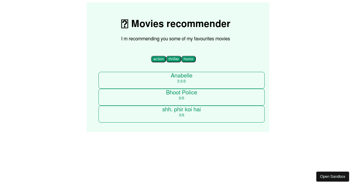 react - Codesandbox