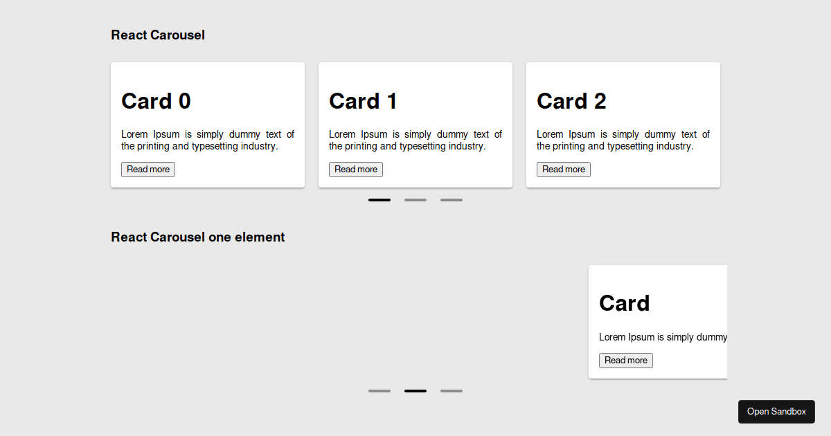 React-carousel (forked) - Codesandbox