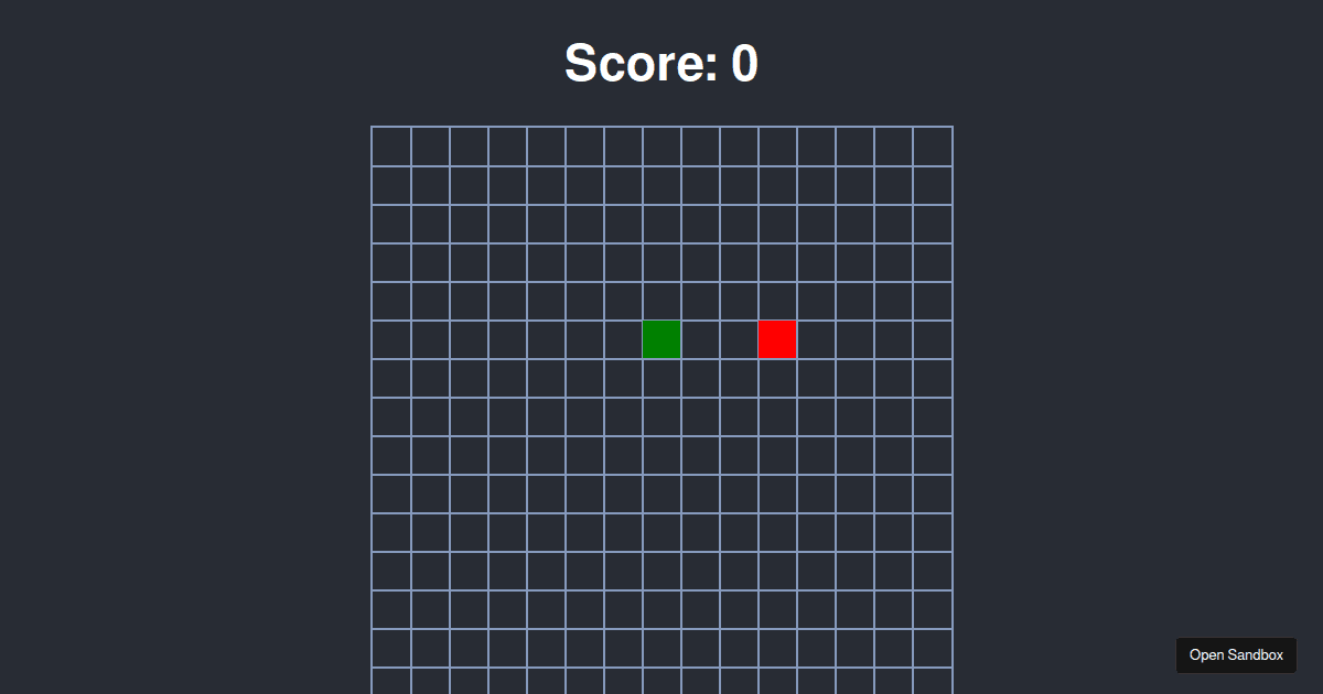 Snake Game - Codesandbox