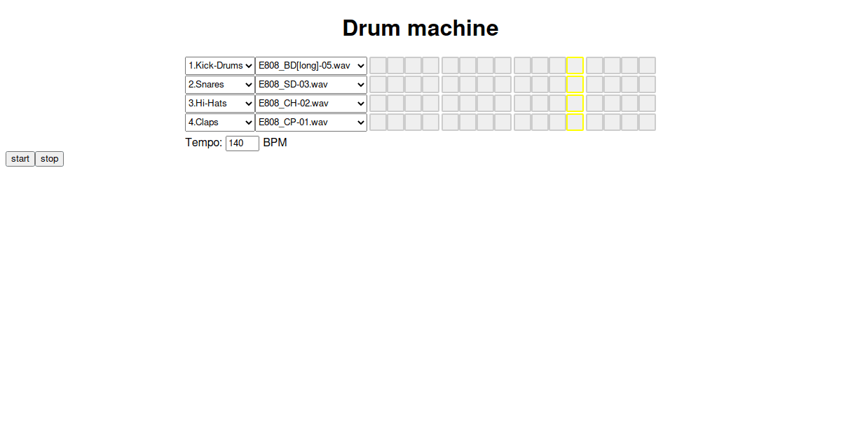 basic_drum_machine Codesandbox