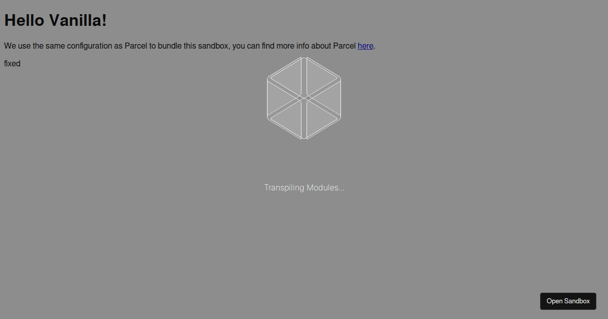 vanilla - Codesandbox