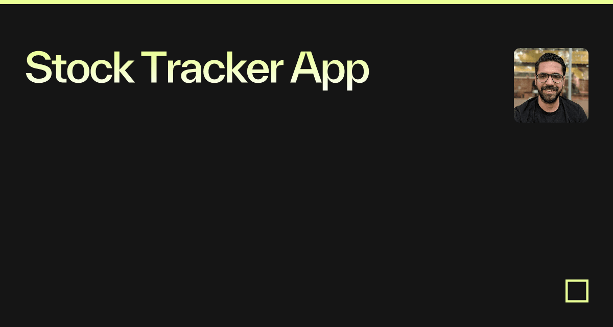 Stock Tracker App Codesandbox