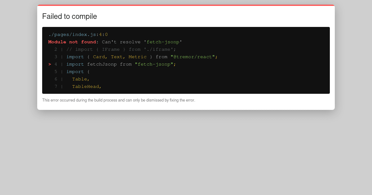 tremor - Codesandbox