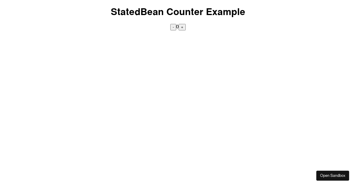 statedbeancounterexample Codesandbox