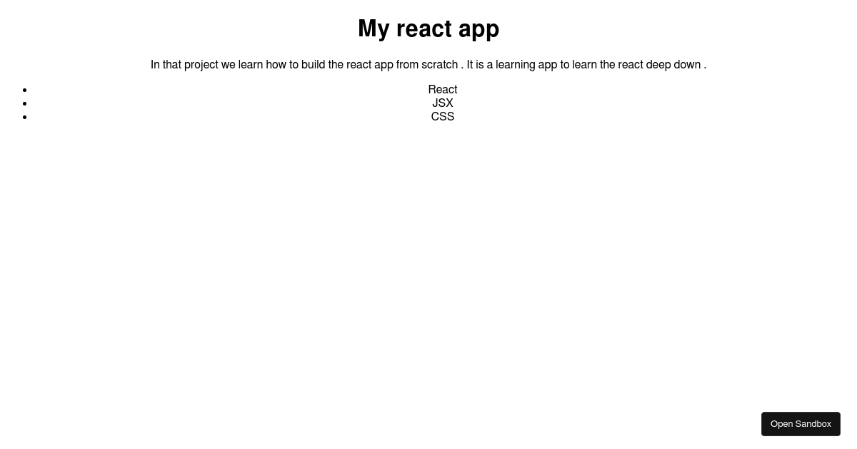 react - Codesandbox