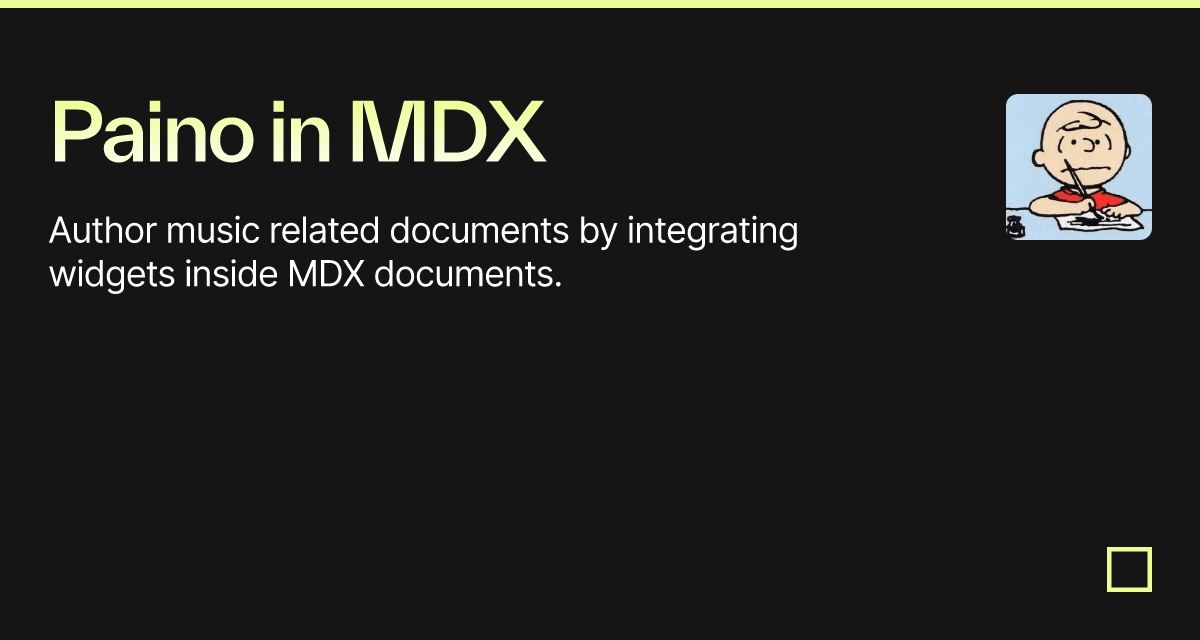 Paino in MDX - Codesandbox