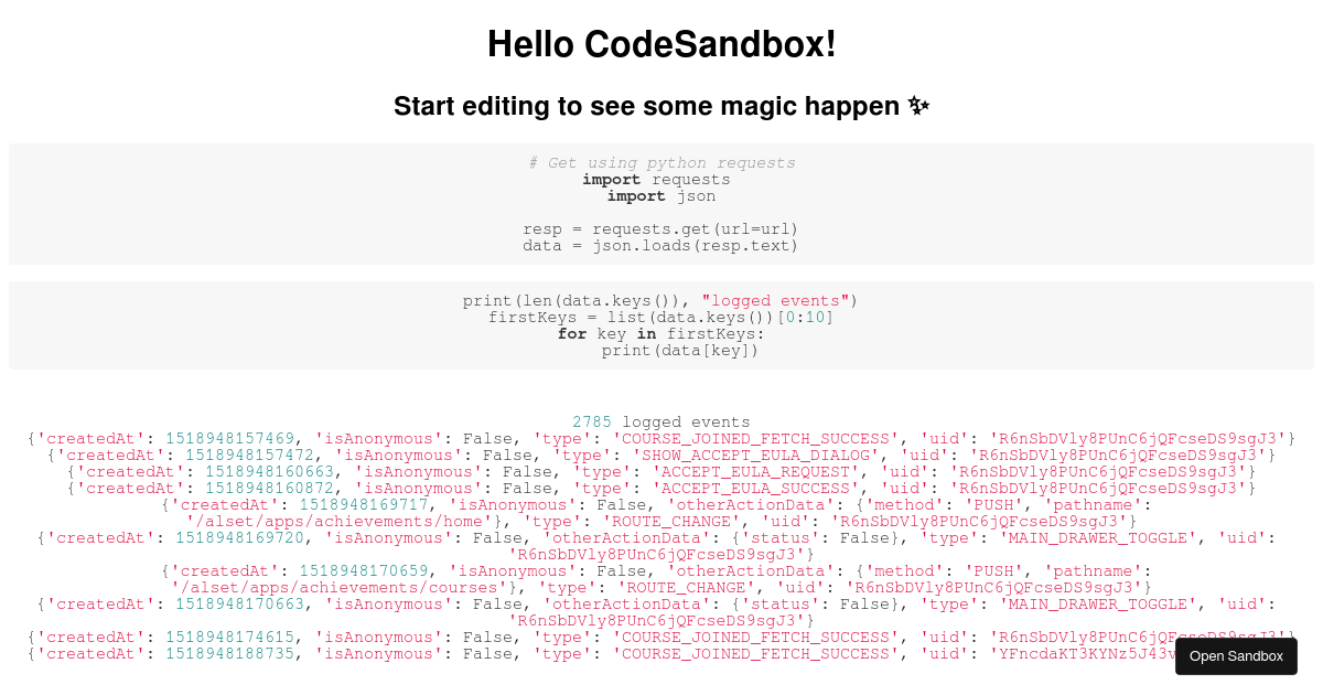 null - Codesandbox