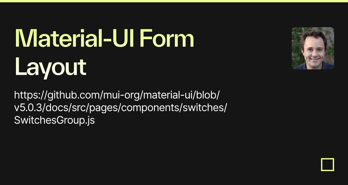 Material-UI Form Layout - Codesandbox