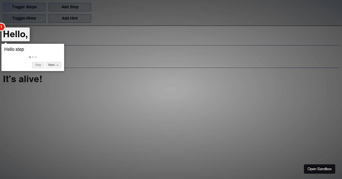 intro.js-react-floating - Codesandbox