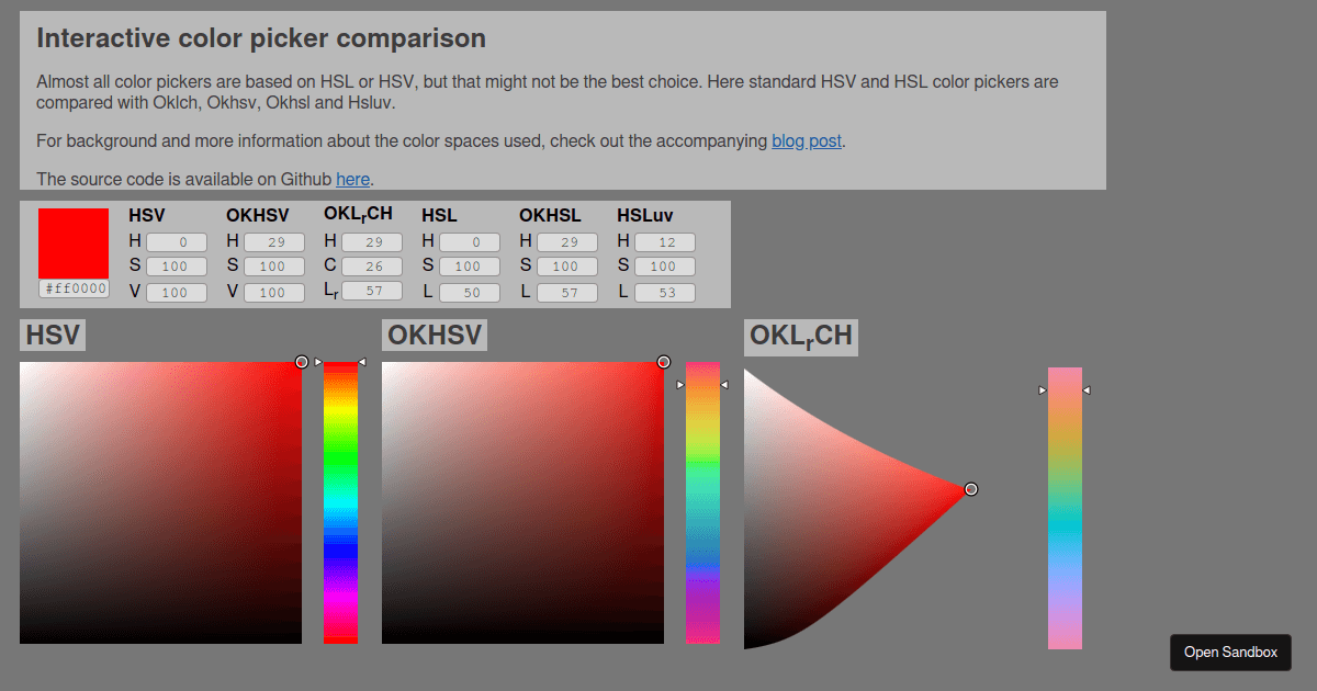 bottosson/bottosson.github.io: colorpicker - Codesandbox