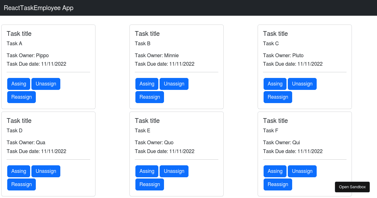 react - Codesandbox