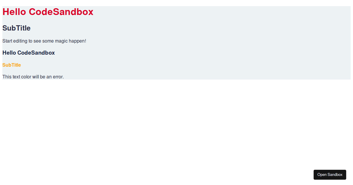 Multiple ThemeProviders & xstyled - Codesandbox