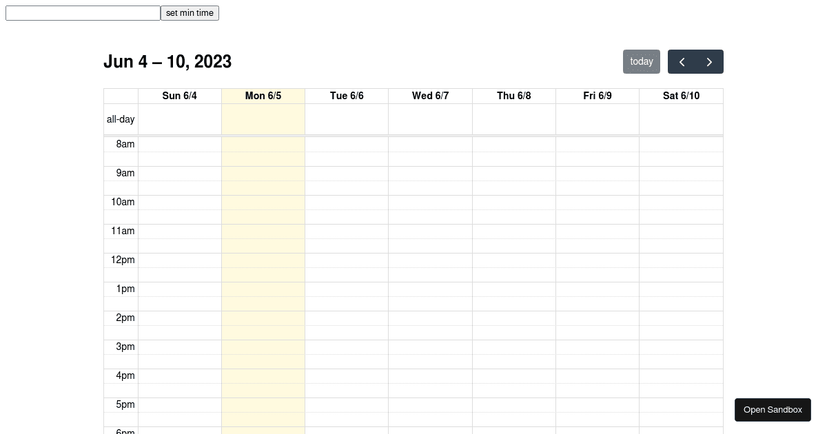 FullCalendar Vue - Codesandbox
