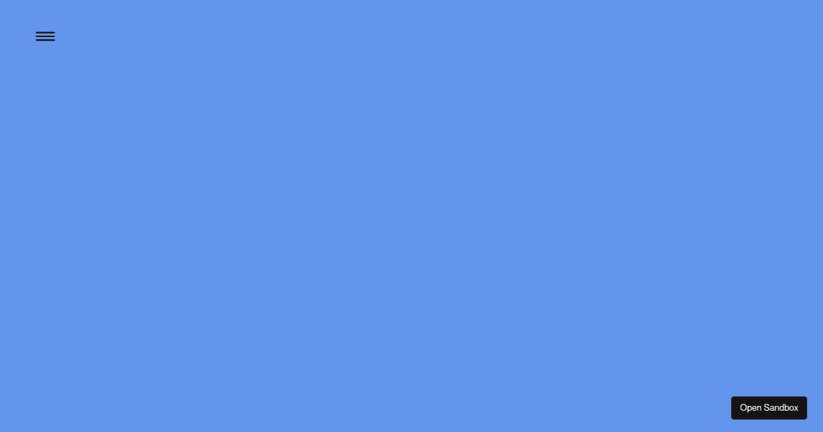 hamburger menu by reza (forked) - Codesandbox