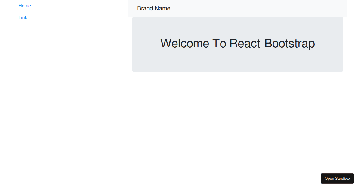 React Bootstrap Sidebar - Codesandbox