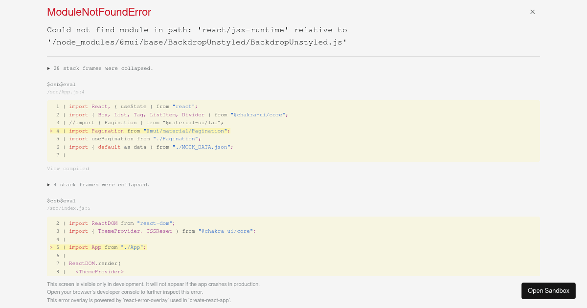 React+ Hooks + Material-UI Pagination Example (forked) - Codesandbox