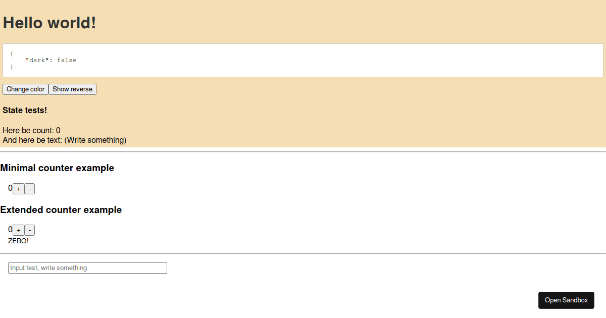 Building a JSX + DOM library, part 5 - Codesandbox