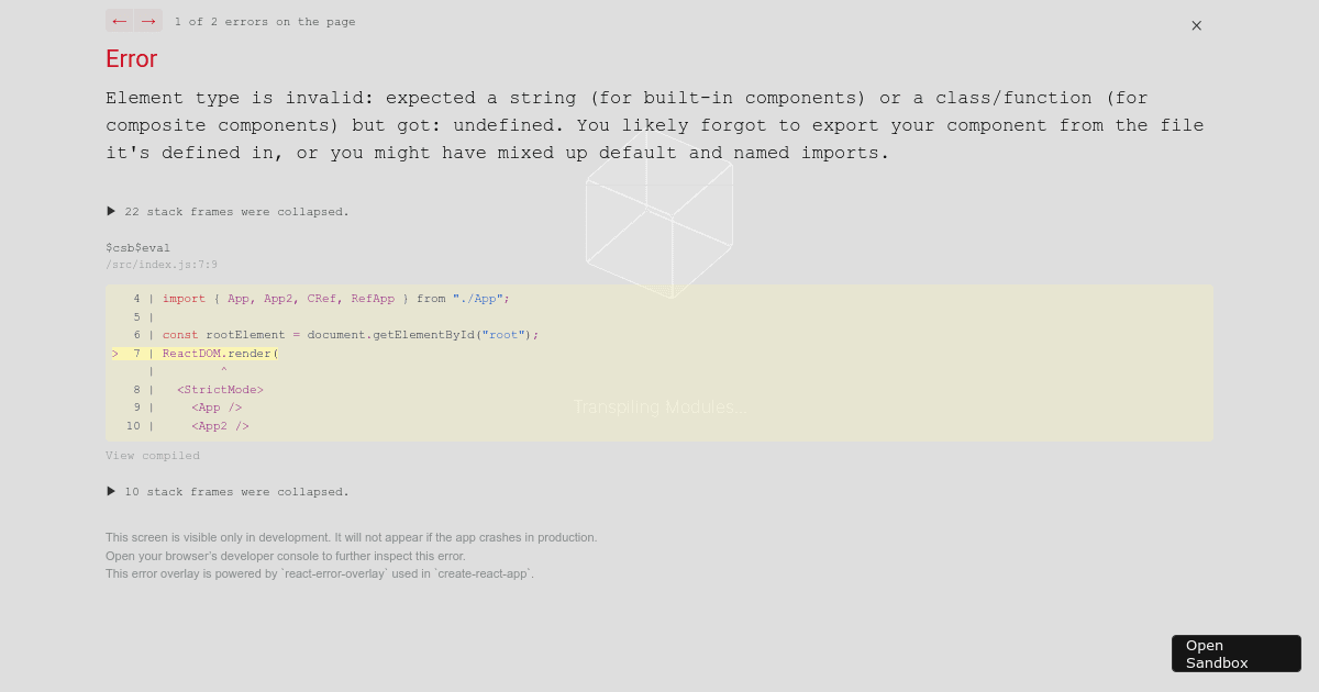 class vs function component - Codesandbox